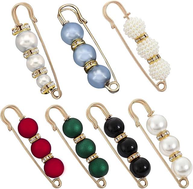 iminoo 7 Pcs Fashion Brooch Pins Sweater Shawl Pins for Women Girls Clothing Dresses Decoration Accessories